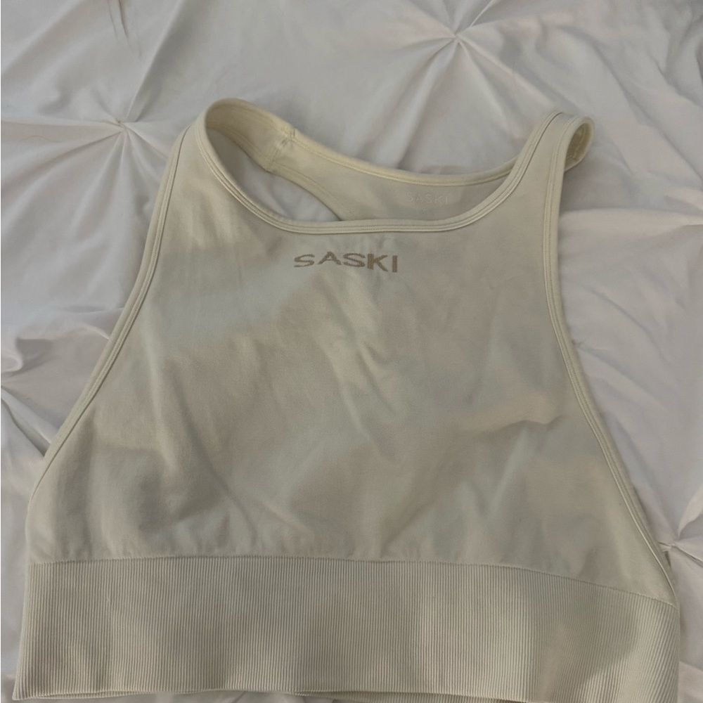 Saski Cream Crop Top